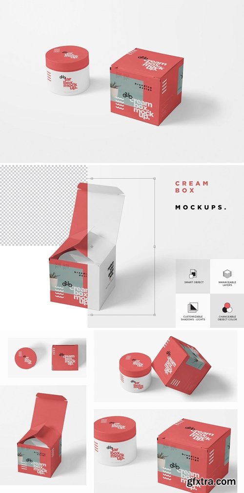 CM - Cosmetic Jar & Box Mockups 3483218