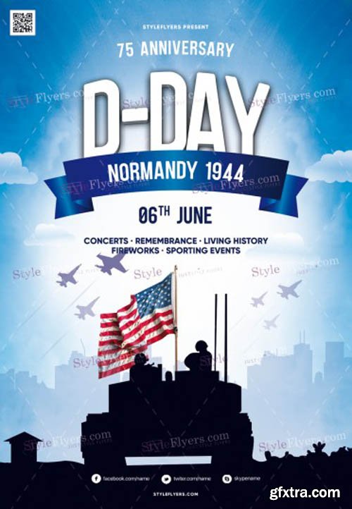 D-Day V1 2019 PSD Flyer Template