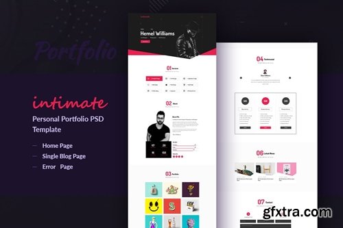 Intimate - Creative Portfolio PSD Template