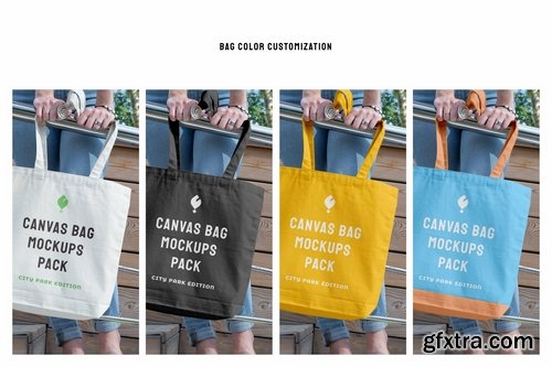 Canvas Bag Mockups Pack - City Park Edition