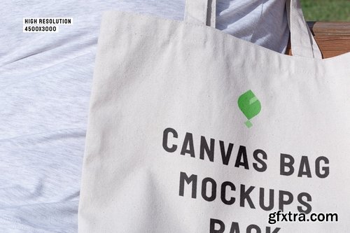 Canvas Bag Mockups Pack - City Park Edition