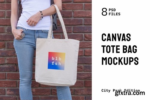 Canvas Bag Mockups Pack - City Park Edition