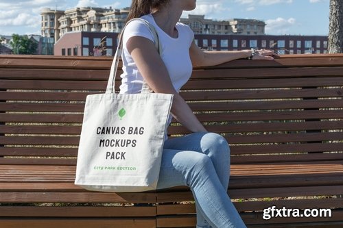 Canvas Bag Mockups Pack - City Park Edition