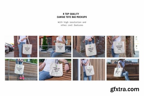 Canvas Bag Mockups Pack - City Park Edition