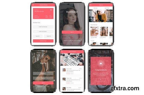 BookMySeat - Movie & Event Booking App in Adobe XD