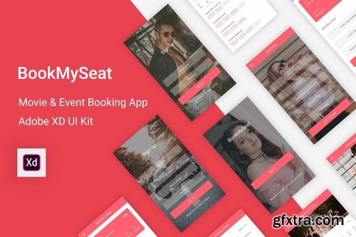 BookMySeat - Movie & Event Booking App in Adobe XD