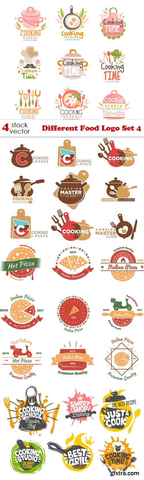 Vectors - Different Food Logo Set 4