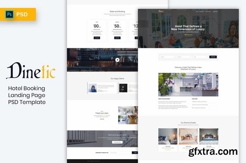 Hotel Booking - Landing Page PSD Template