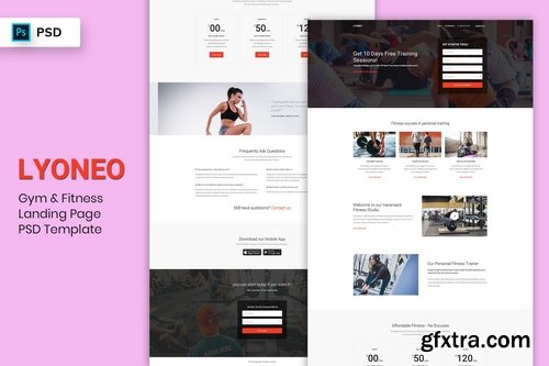 Gym & Fitness - Landing Page PSD Template