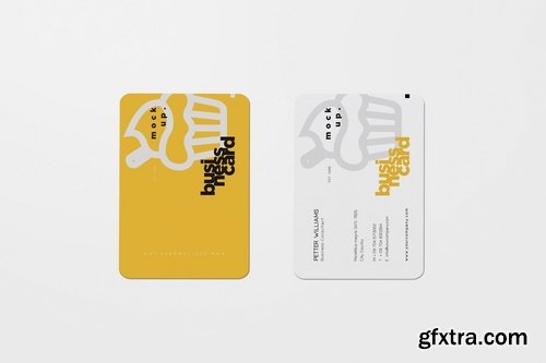 Round Corner Visiting Card Mockups