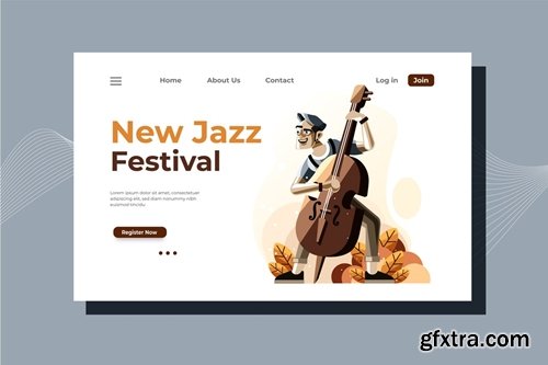 New Jazz Festival Landing Page Illustration