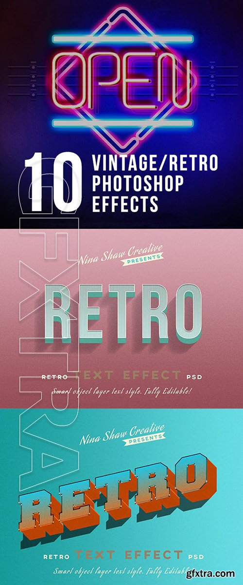 GraphicRiver - Retro Vintage Text Effects 23825859