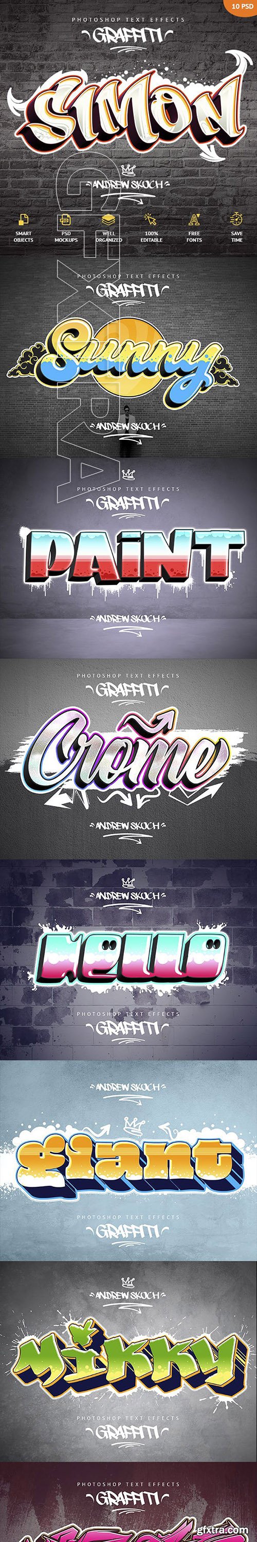 GraphicRiver - Graffiti Text Effects - 10 PSD 23797200