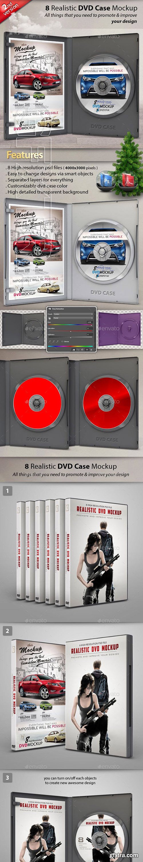 GraphicRiver - Realistic DVD CD Case Mockup 23803155