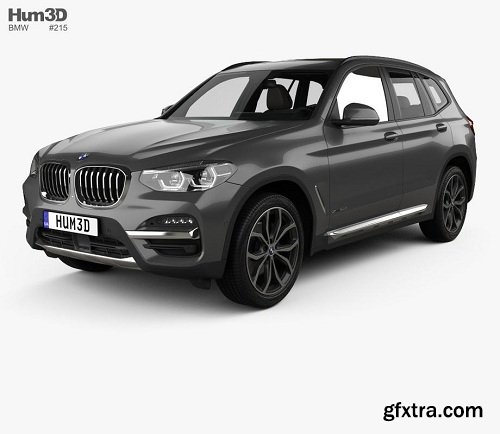 BMW X3 (G01) xLine with HQ interior 2018 3D model