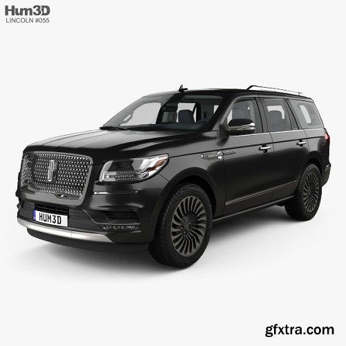 Lincoln Navigator Black Label with HQ interior 2017 3D model