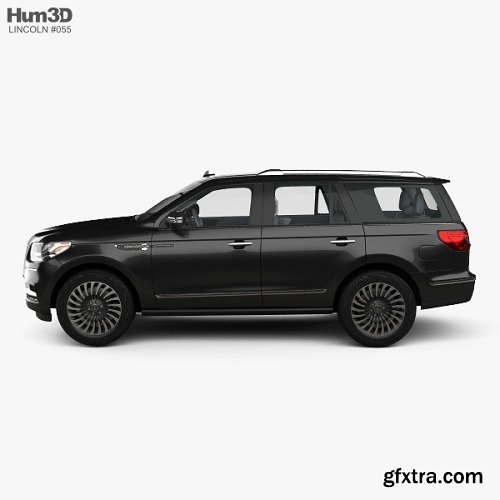 Lincoln Navigator Black Label with HQ interior 2017 3D model