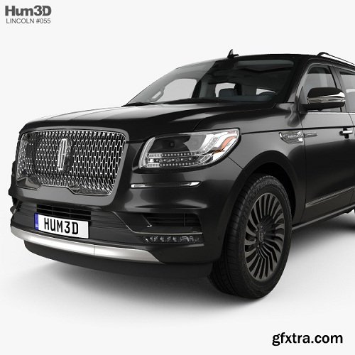 Lincoln Navigator Black Label with HQ interior 2017 3D model