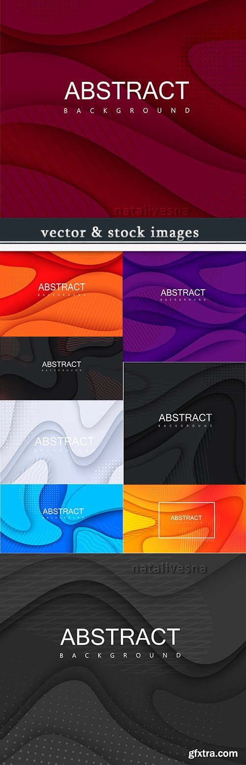 Abstract wave gradient geometrical design background