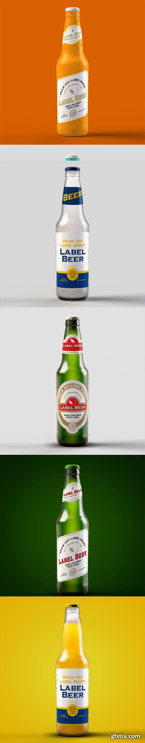 Beer Bottle Packaging Design Mockups