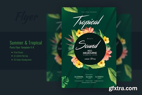 Summer & Tropical Sound Flyer Template V-8