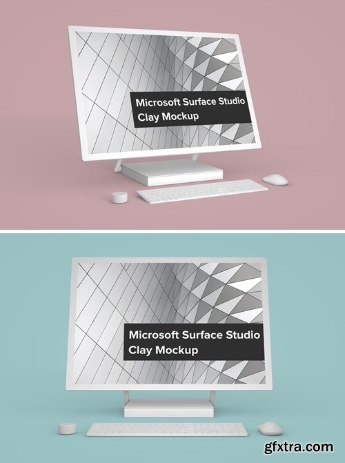 Microsoft Surface Studio Clay Mockup