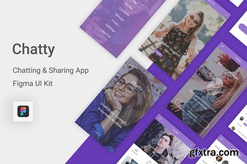 Chatty - Chatting & Sharing App for Figma