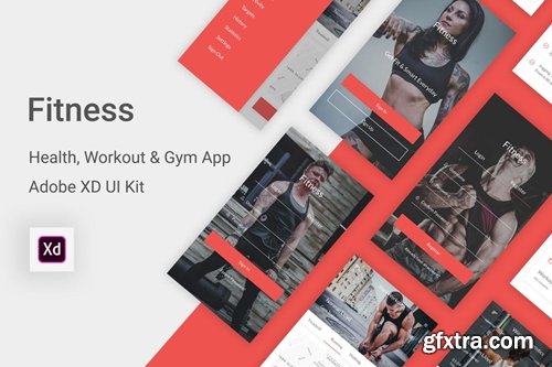 Fitness - Health, Workout & Gym UI Kit in Adobe XD