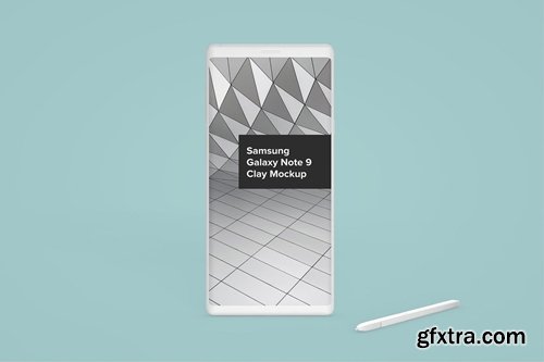 Samsung Galaxy Note 9 Clay Android Phone Mockup