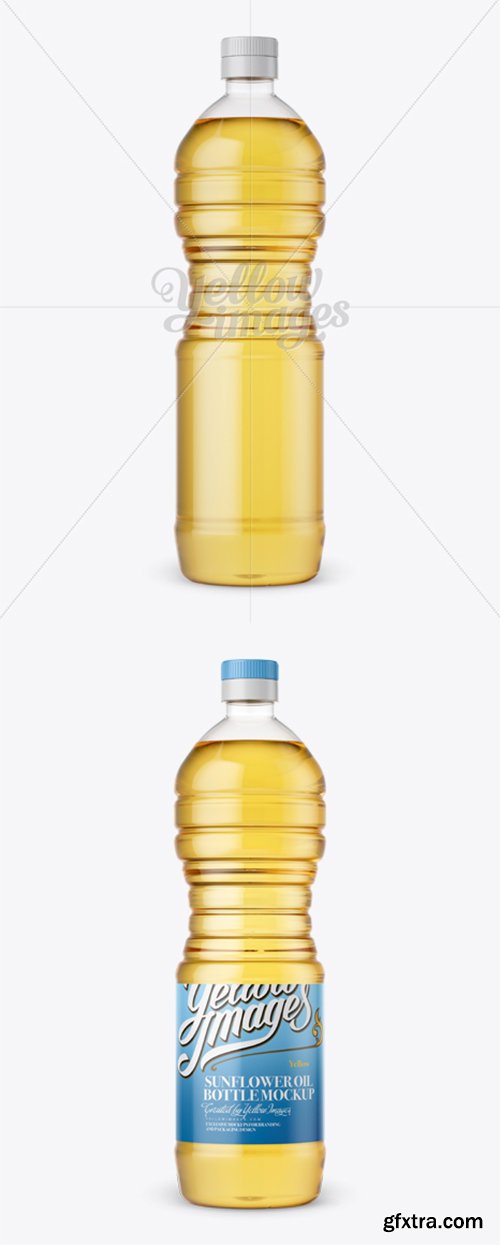 Plastic Sunflower Oil Bottle Mockup 13095