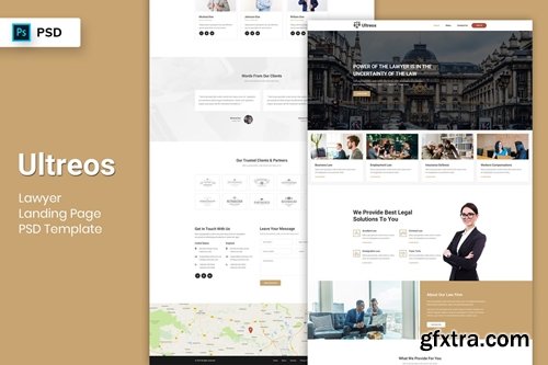 Lawyer - Landing Page PSD Template