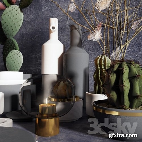 Silent M with decor 3d Model