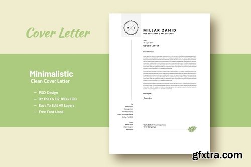 Minimalistic Clean Cover Letter