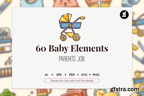 60 Baby elements