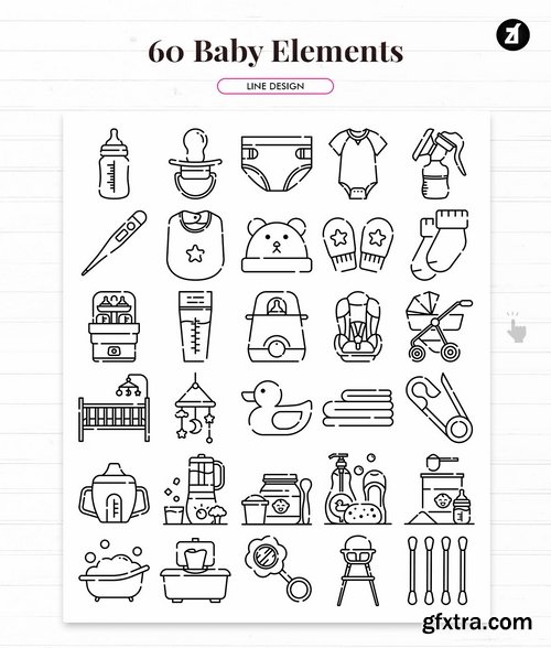 60 Baby elements