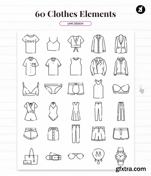 60 Clothes elements