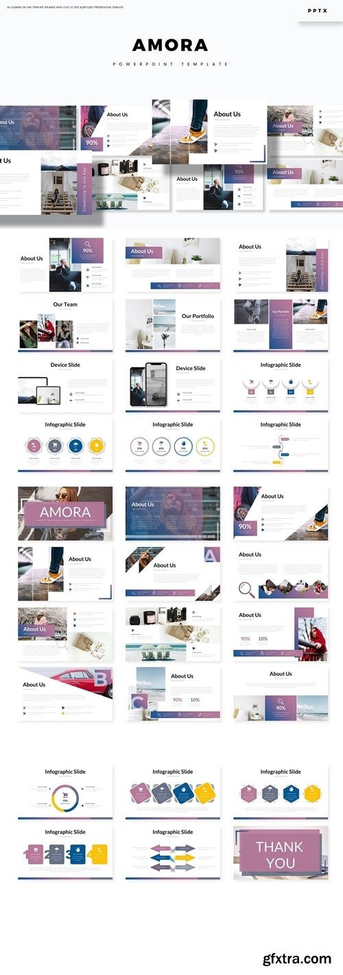 Amora Powerpoint, Keynote and Google Slides Templates