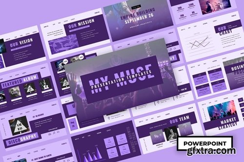 Muzik - Music Powerpoint, Keynote and Google Slides Templates