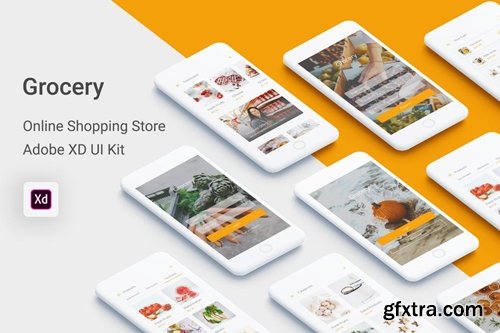 Grocery - Online Shopping Store UI Kit in Adobe XD