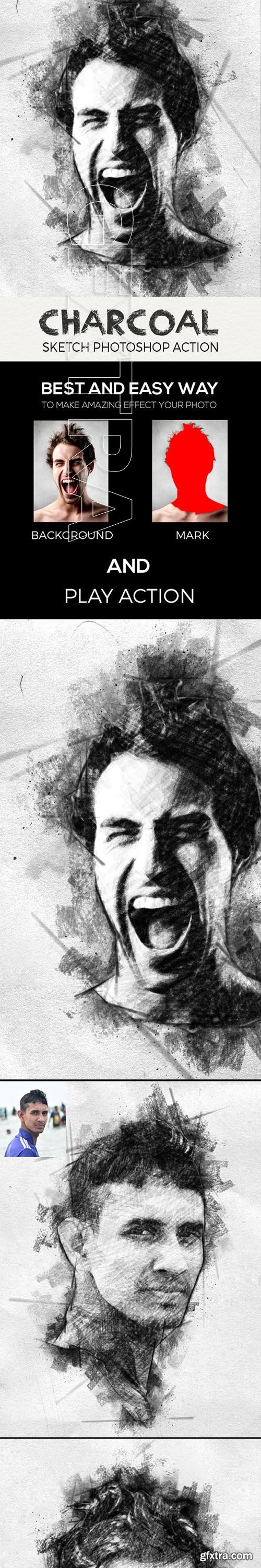 GraphicRiver - Charcoal Sketch Photoshop Action 23561887