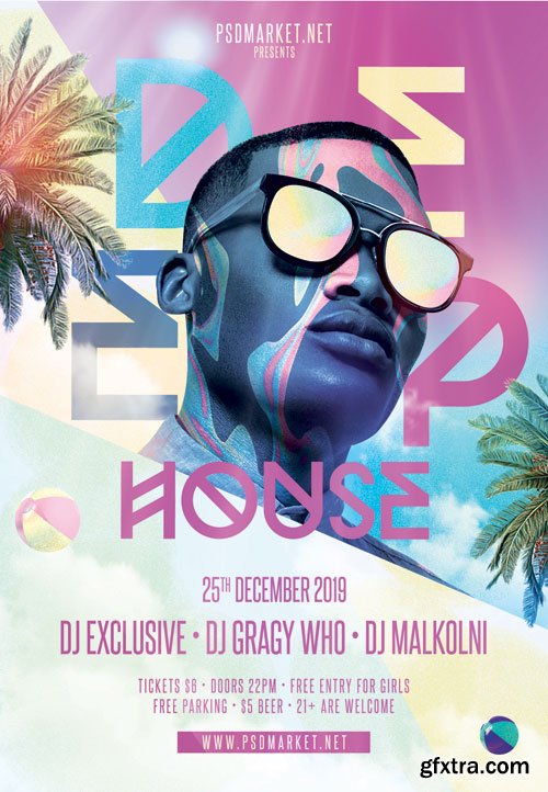 Deep House Flyer – PSD Template