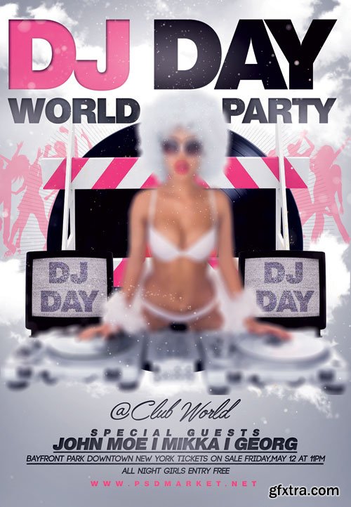 Dj Day World Party – Premium Flyer PSD Template