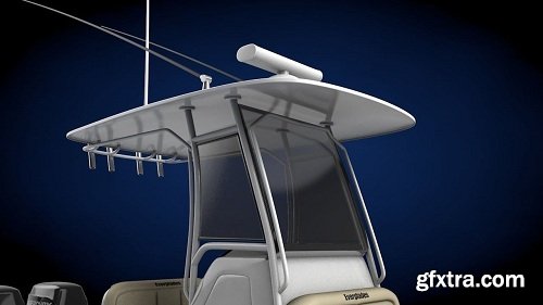 Everglades 273 Sport Fishing Boat 3d Model