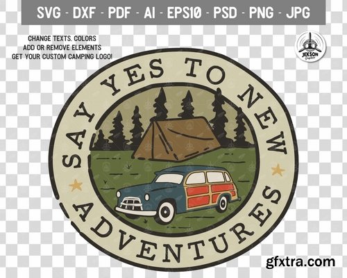 Adventure Vector Patch - Say Yes Summer Logo Retro