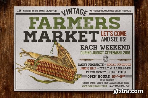 Vintage Farmers Market Flyer