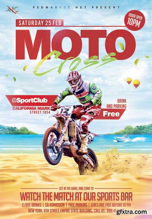 Moto Cross – Premium Flyer PSD Template