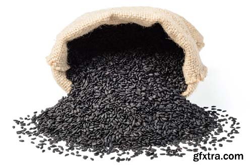 Black Sesame Seeds Isolated  -10xJPGs