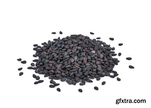 Black Sesame Seeds Isolated  -10xJPGs