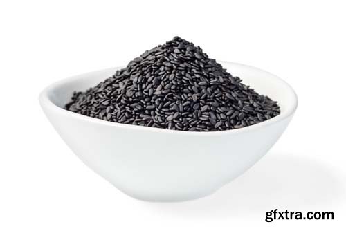 Black Sesame Seeds Isolated  -10xJPGs