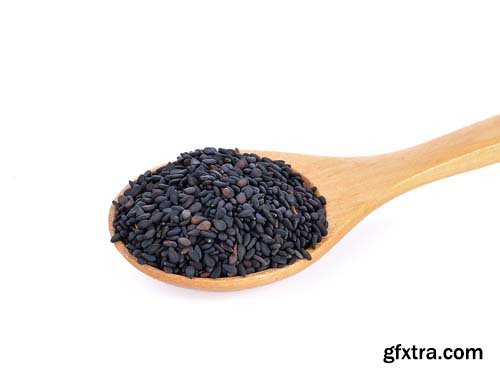 Black Sesame Seeds Isolated  -10xJPGs